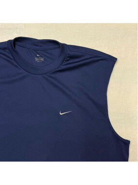 Men's Nike Navy Blue Dri-FIT Sleeveless Shirt Tank Top Large